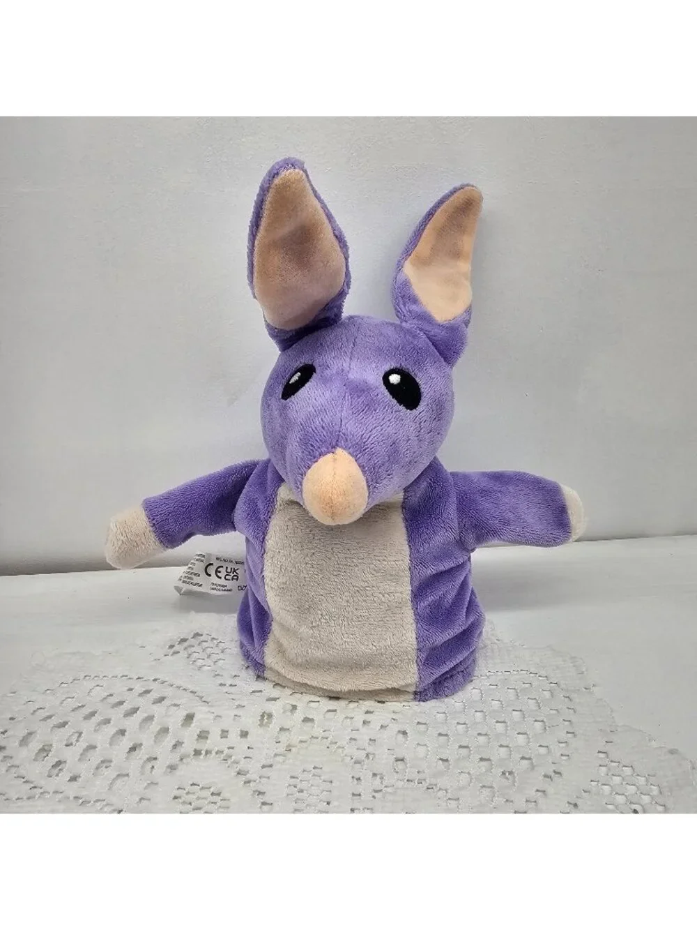 Bluey Bob Bilby Purple Rabbit Plush Puppet Toy Ludo Studios Moose Toys
